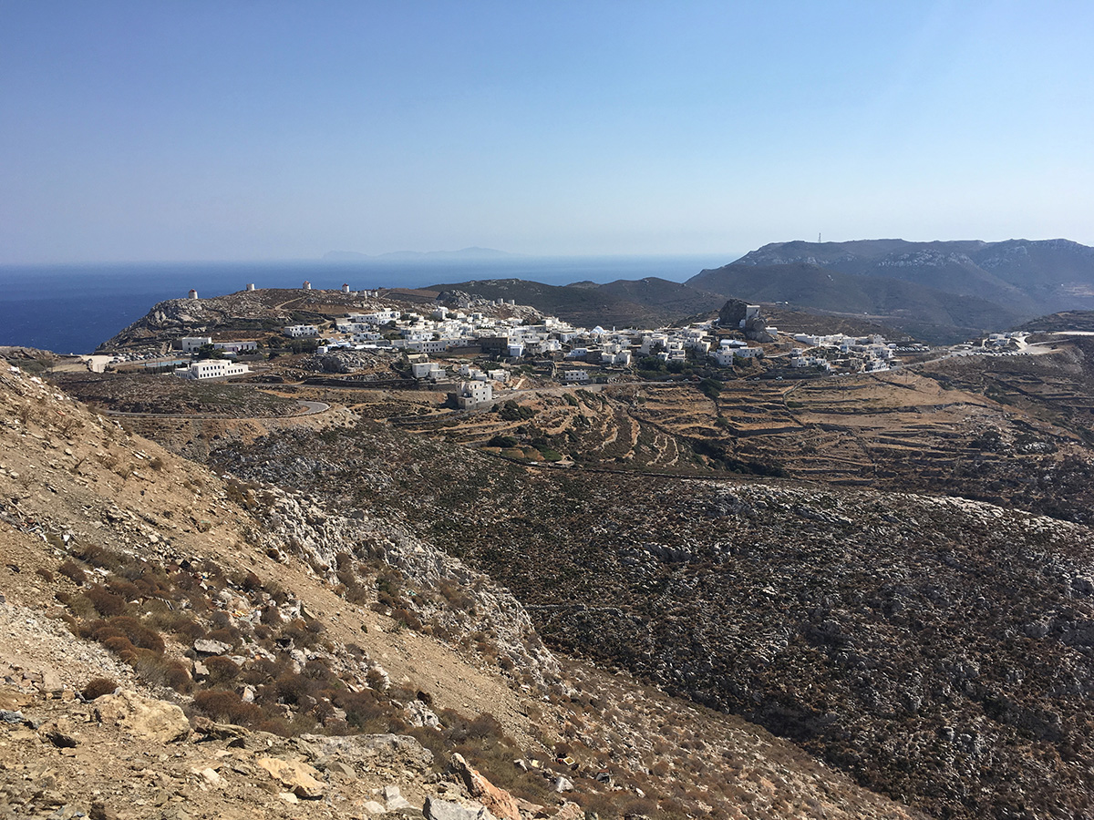 An image of the Village of Chora, the capital town of Amorgos